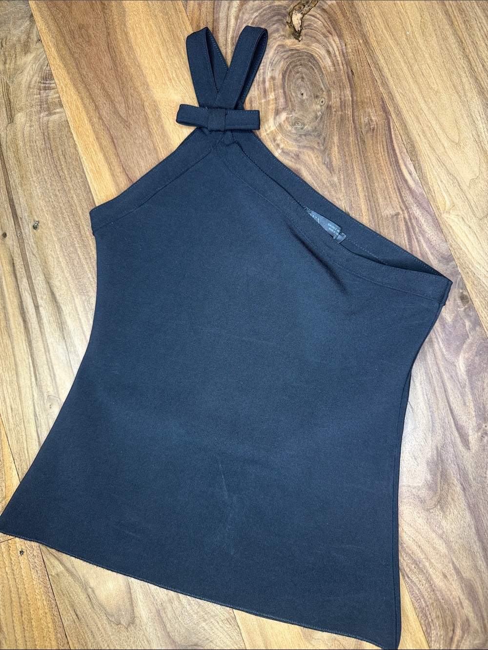 Zara Black Knit Halter Top